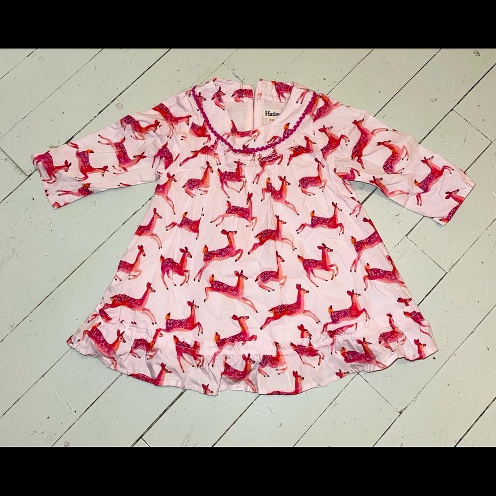 Hatley pink deer dress